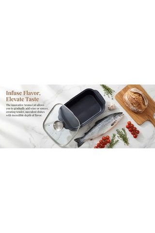 Fuente para horno con revestimiento de cerámica Basel Premium - 32 x 10,7 cm