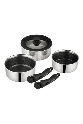 Batería de cocina de acero inoxidable con revestimiento de cerámica Zermatt Glacier - 6 piezas
