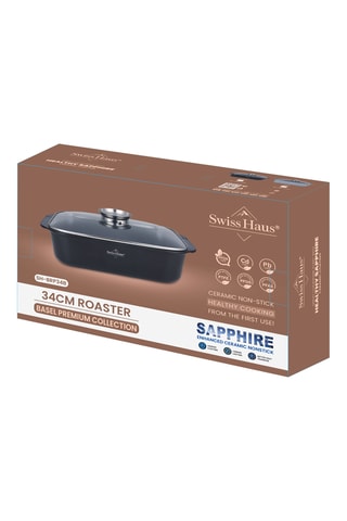 Fuente para horno con revestimiento de cerámica Basel Premium - 34 x 10 cm