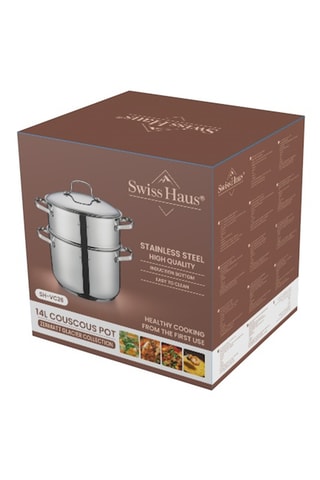 Cuscusera de acero inoxidable Zermatt Glacier - 26 cm - 14 l