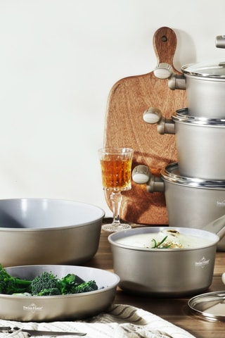 Batería de cocina con revestimiento de cerámica Basel Premium - 10 piezas