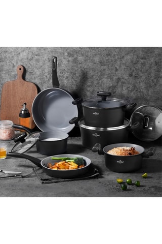 Batería de cocina con revestimiento de cerámica Basel Premium - 10 piezas