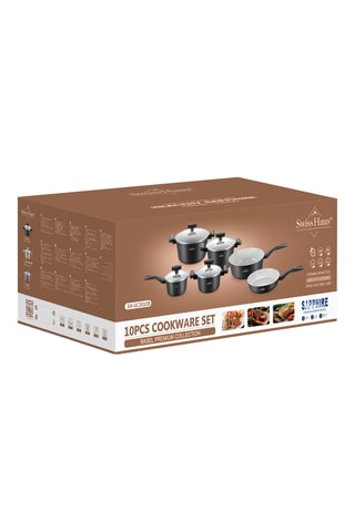 Batería de cocina con revestimiento de cerámica Basel Premium - 10 piezas