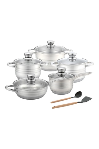 Batería de cocina de acero inoxidable Montreux Collection - 12 piezas