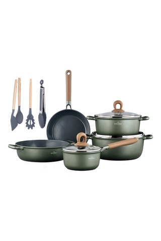 Batería de cocina con revestimiento de cerámica Zurich Luxury - 18 piezas