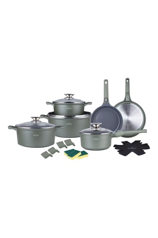 Batería de cocina con revestimiento de cerámica Lake Geneva - 19 piezas