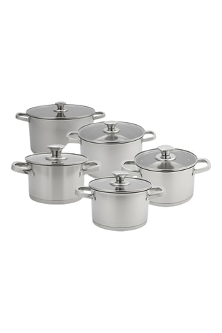 5 ollas de acero inoxidable Engelberg Collection - 16/18/20/24/28 cm - 2/2,7/3,7/6,3 l
