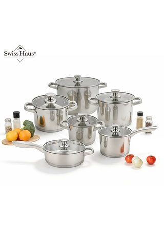 Batería de cocina de acero inoxidable Engelberg Collection - 12 piezas