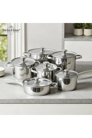 Batería de cocina de acero inoxidable Engelberg Collection - 12 piezas