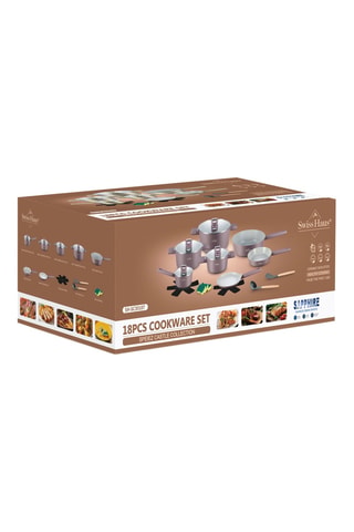 Batería de cocina con revestimiento de cerámica Speiez Castle - 18 piezas