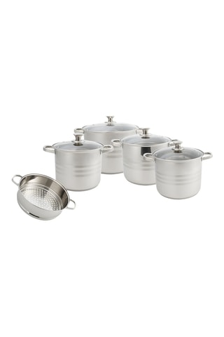 Batería de cocina de acero inoxidable Montreux Collection - 9 piezas
