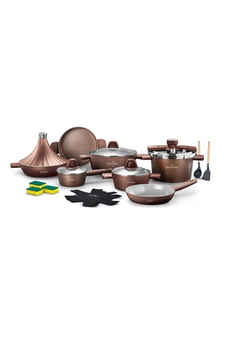 Batería de cocina con revestimiento de cerámica Zurich Luxury - 20 piezas