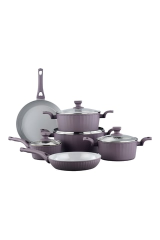 Batería de cocina con revestimiento de cerámica Lake Geneva - 14 piezas