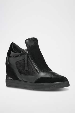 Baskets compensés en cuir Maurica - Noir