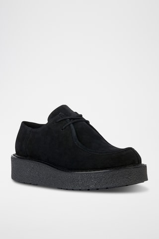 Richelieus compensés en nubuck Elidea - Noir