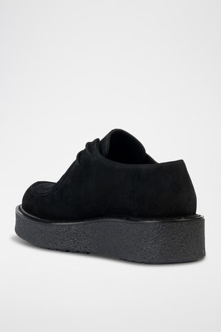Richelieus compensés en nubuck Elidea - Noir