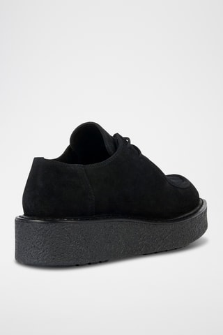 Richelieus compensés en nubuck Elidea - Noir