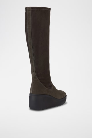 Bottes compensées en nubuck Spherica - Gris
