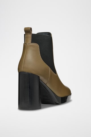 Bottines Chelsea en cuir Teulada - Vert olive