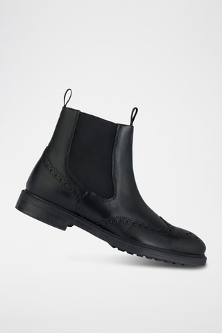 Boots Chelsea en cuir Tiberio - Noir