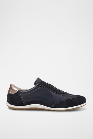 Baskets en cuir Vega - Bleu marine