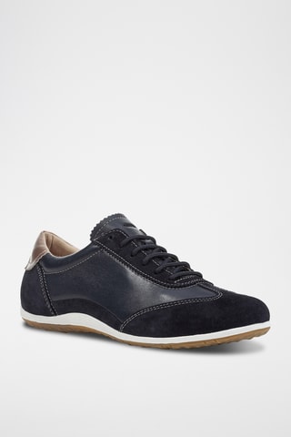 Baskets en cuir Vega - Bleu marine