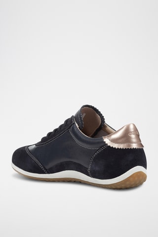 Baskets en cuir Vega - Bleu marine