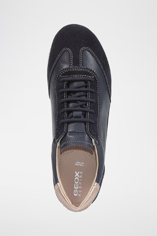 Baskets en cuir Vega - Bleu marine