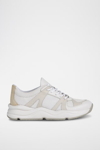 Baskets en cuir Topazio - Blanc et écru