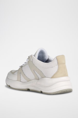 Baskets en cuir Topazio - Blanc et écru