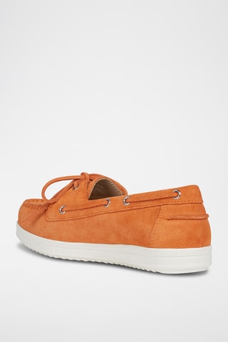 Chaussures bateau en nubuck Genova - Orange