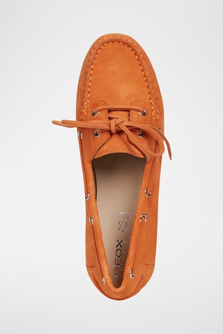 Chaussures bateau en nubuck Genova - Orange