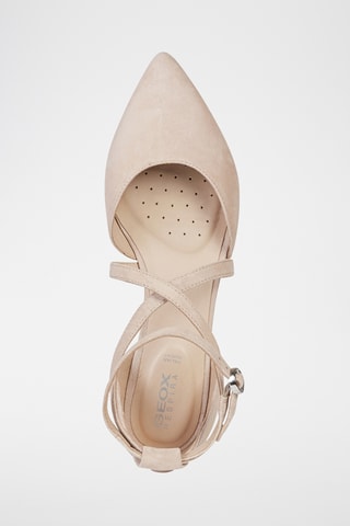 Escarpins en cuir de chèvre nubuck Charyssa - Beige clair