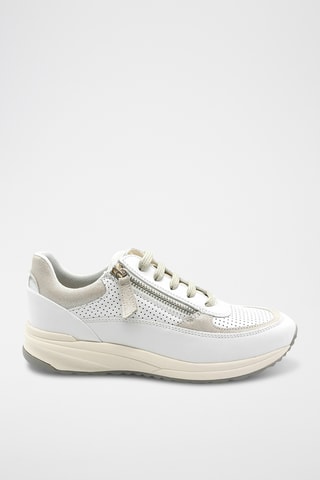 Baskets en cuir Airell - Blanc et écru
