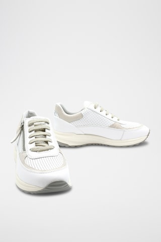 Baskets en cuir Airell - Blanc et écru