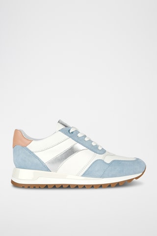 Baskets en nubuck Tabelya - Ciel et blanc