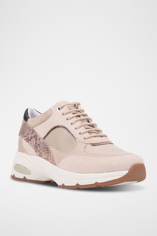 Baskets en cuir Alhour - Beige et écru