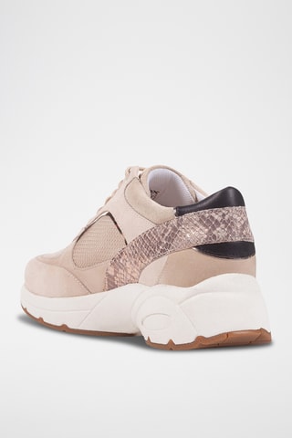 Baskets en cuir Alhour - Beige et écru