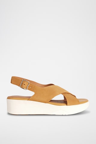 Sandales en nubuck Laudara - Moutarde