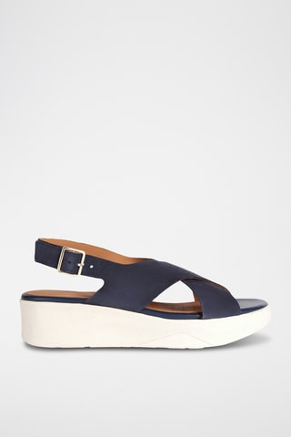 Sandales en nubuck Laudara - Bleu marine