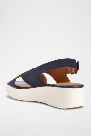 Sandales en nubuck Laudara - Bleu marine