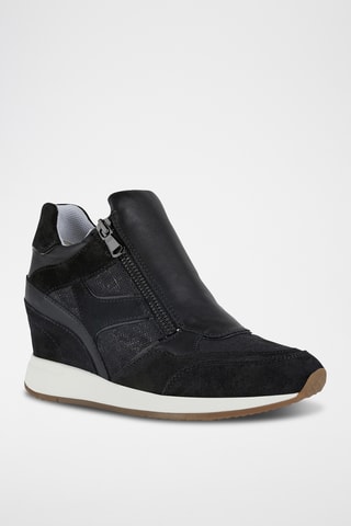 Baskets compensées en nubuck Nydame - Noir
