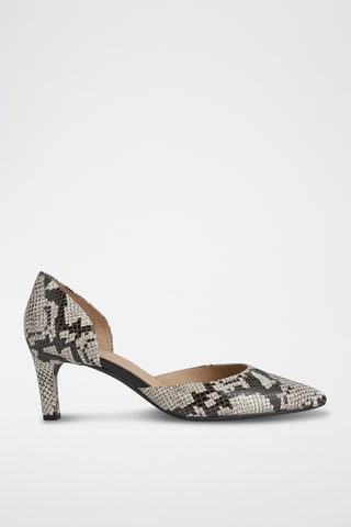 Escarpins en cuir Bibbiana - Gris clair et noir