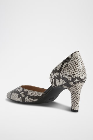 Escarpins en cuir Bibbiana - Gris clair et noir