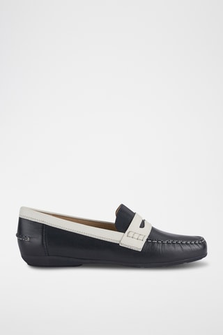 Mocassins en cuir Annytah - Bleu marine