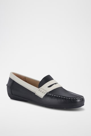 Mocassins en cuir Annytah - Bleu marine