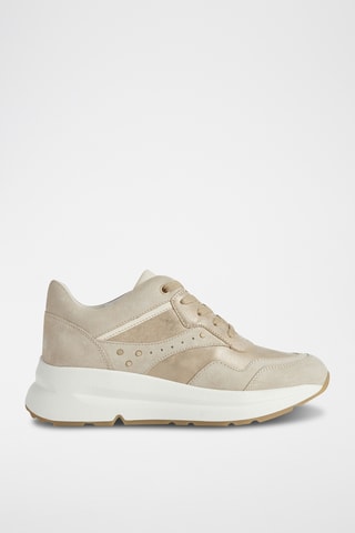 Baskets en cuir Backsie - Taupe