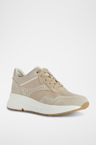 Baskets en cuir Backsie - Taupe