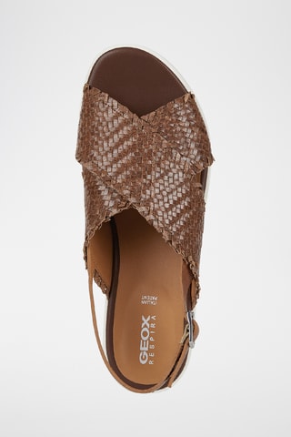 Sandales plateformes en cuir Laudara - Marron