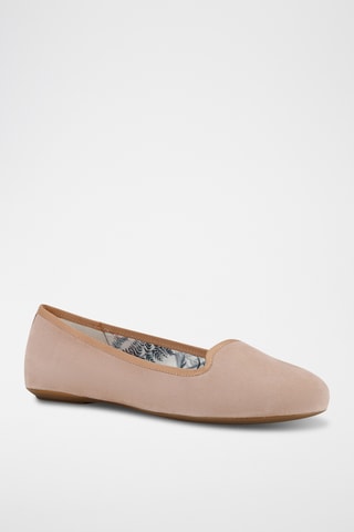 Ballerines en cuir de chèvre nubuck Palmaria - Rose poudré